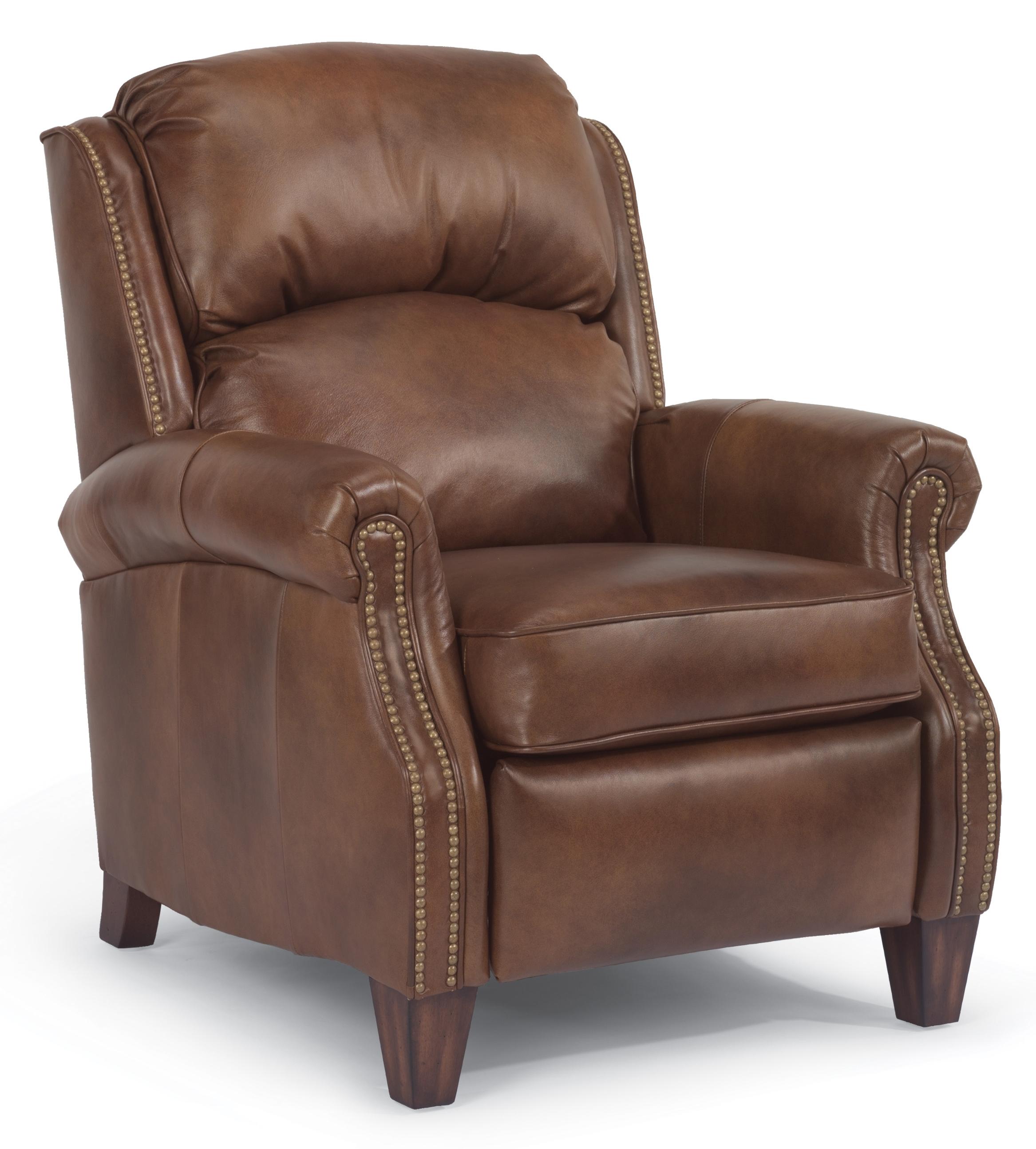 Flexsteel Accents Whistler High Leg Recliner with Nail Head Trim
